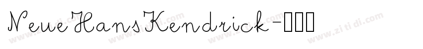 NeueHansKendrick字体转换