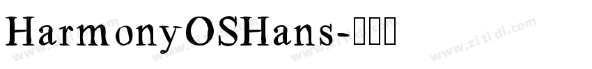 HarmonyOSHans字体转换