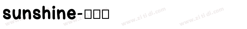 sunshine字体转换