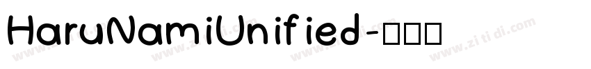 HaruNamiUnified字体转换
