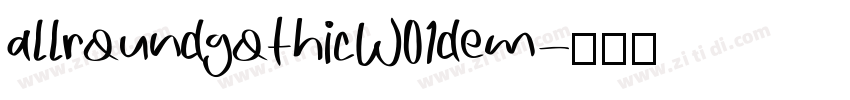 allroundgothicW01dem字体转换