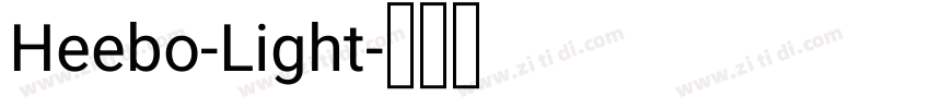 Heebo-Light字体转换