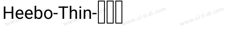 Heebo-Thin字体转换