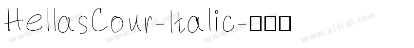 HellasCour-Italic字体转换