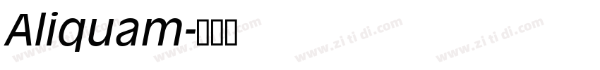 Aliquam字体转换