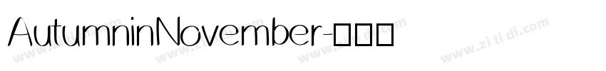 AutumninNovember字体转换