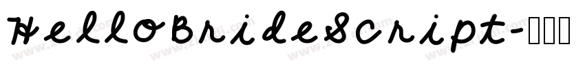 HelloBrideScript字体转换