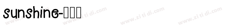 sunshine字体转换