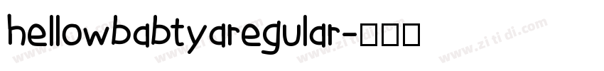 hellowbabtyaregular字体转换