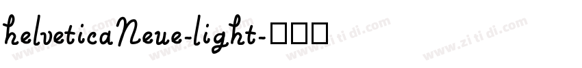 helveticaNeue-light字体转换