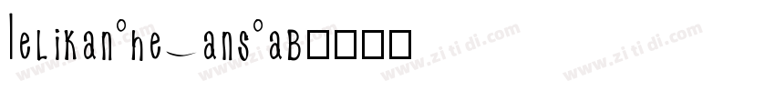 PelikanTheSansTab字体转换