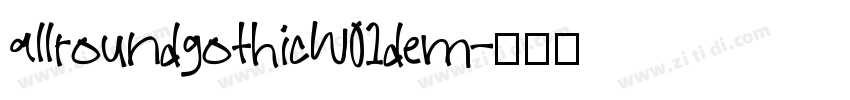 allroundgothicW01dem字体转换