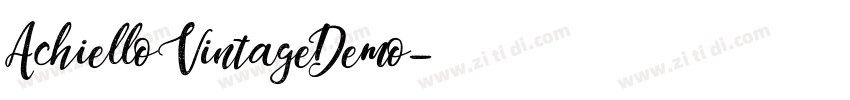AchielloVintageDemo字体转换