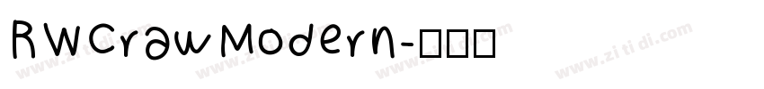 RWCrawModern字体转换