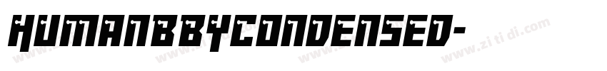 HumanBBYCondensed字体转换