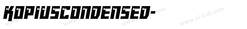 KopiusCondensed字体转换