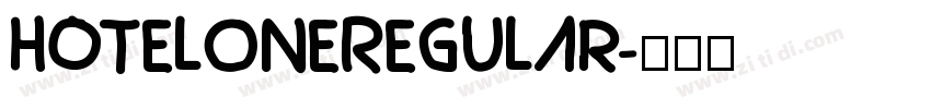 HotelOneRegular字体转换