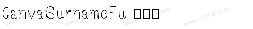 CanvaSurnameFu字体转换