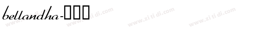 bellandha字体转换