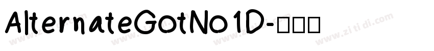 AlternateGotNo1D字体转换