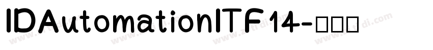 IDAutomationITF14字体转换