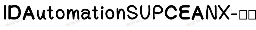 IDAutomationSUPCEANX字体转换