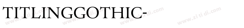 TitlingGothic字体转换