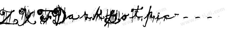 ZXFDarkGothic字体转换