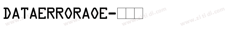 DataErrorAOE字体转换