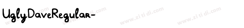 UglyDaveRegular字体转换