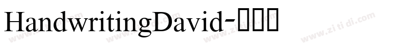 HandwritingDavid字体转换