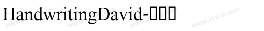 HandwritingDavid字体转换