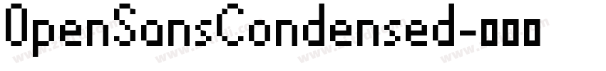 0penSansCondensed字体转换