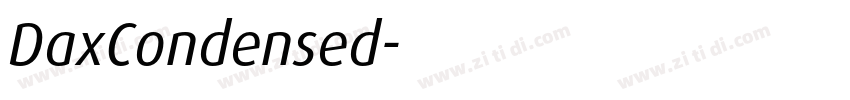 DaxCondensed字体转换