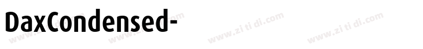 DaxCondensed字体转换