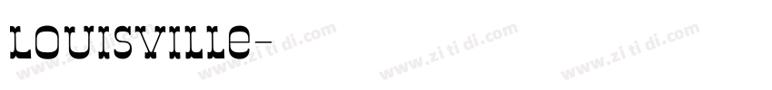Louisville字体转换
