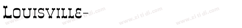 Louisville字体转换