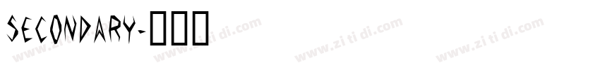 Secondary字体转换