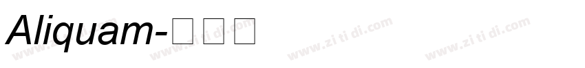 Aliquam字体转换