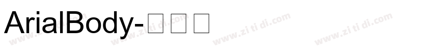 ArialBody字体转换