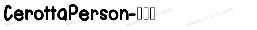 CerottaPerson字体转换