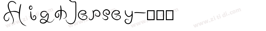 HighJersey字体转换