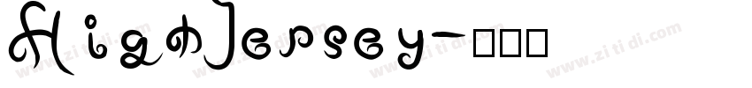 HighJersey字体转换