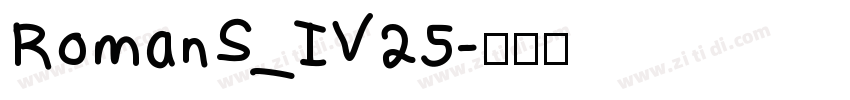 RomanS_IV25字体转换
