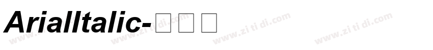 ArialItalic字体转换