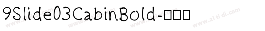 9Slide03CabinBold字体转换