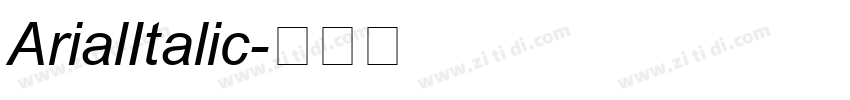 ArialItalic字体转换