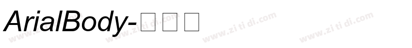ArialBody字体转换