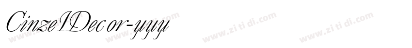 CinzeIDecor字体转换