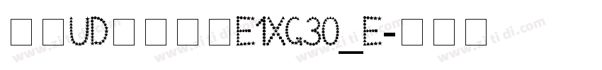 文鼎UD晶熙黑体E1XG30_E字体转换